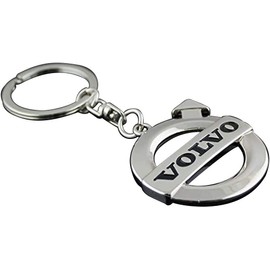 fibhyrtingy 3D Chrome Car Keychain for Car Metal Key Chain Gifts for Women and Men Keyring Universal Size (fit V Black)