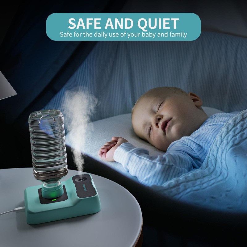 HOMDIS Portable Humidifier - Small Air Humidifiers for Bedroom, Plants,