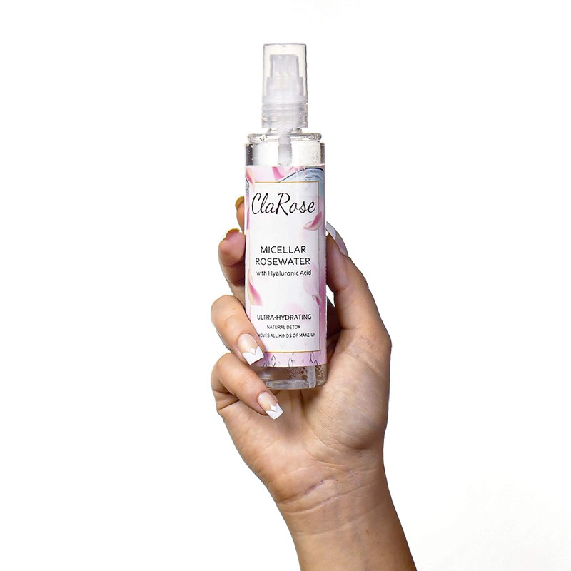 ClaRose Micellar Water with Hyaluronic Acid and 100% Natural Vegan