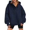 BTFBM Women's Oversized Hoodies Casual Fleece Long Sleeve V Neck