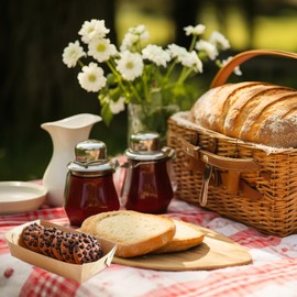 Allbusky 50PCS Disposable Kraft Paper Food Trays, Oil-Proof Paper Food Serving Trays, Boat Picnic Boxes, Serving Food Container Cardboard Bowls Burger Trays Sandwich Tableware