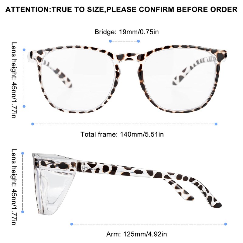 PAERDE Safety Glasses with Clear Anti Fog Scratch Resistant Wrap-Around