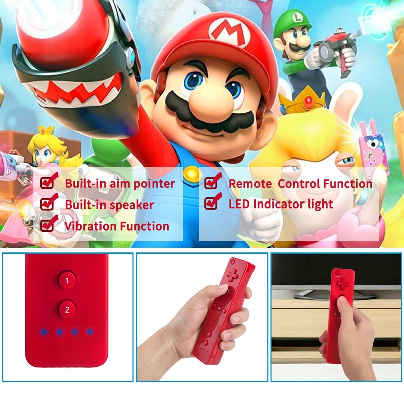 TechKen Wii Controller 2 Pack, Wii Remote Controller with Silicone