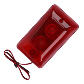Wired Strobe Siren Sound Alarm Strobe Flashing Red Light Safety Outdoor Warning Light Barricade Construction Safety Traffic Light 12V 15W