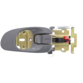 KarParts360 for Kia Sephia 1999 1998 2000 2001 Interior Door Handle Front OR Rear, Passenger Side Gray | with Door Lock Button | Trim: Base/LS | KI1353105 | 0K9A458330C96