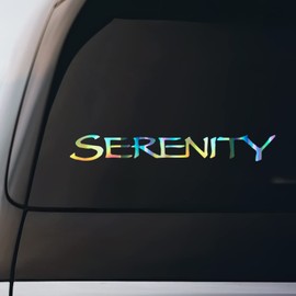 Serenity Sticker Sticker Vinyl Decal Notebook Car Window Laptop 8" x 1" | Holographic |