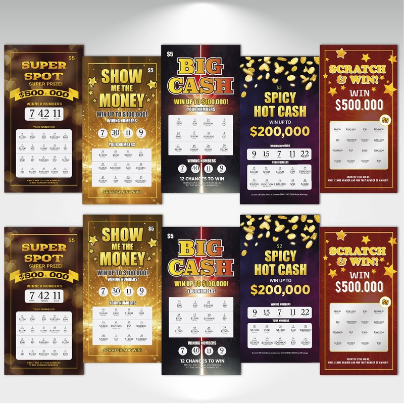 STOYKİS Prank Lottery Tickets and Scratch Off Cards 10 Tickets