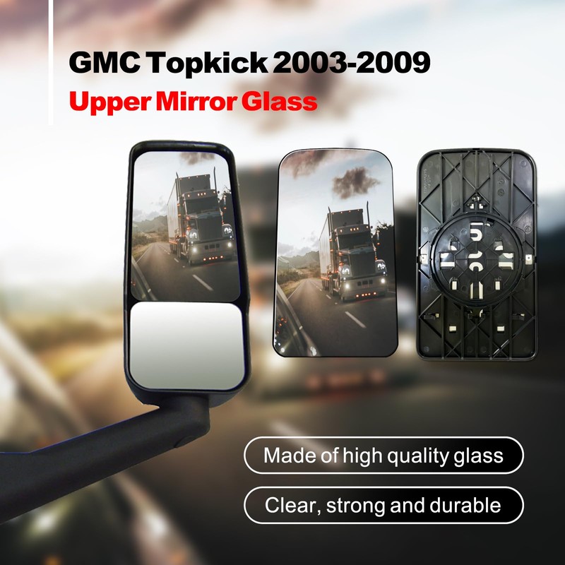 SPLENDID Replacement Mirror Glass, For 2003-2009 Chevy Kodiak, 2003-2009 GMC