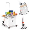 Foldable Utility Cart Collapsible Portable Crate Rolling Carts with Stair