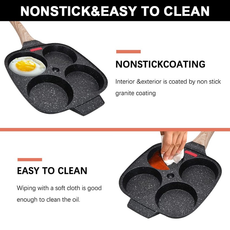 Bobikuke Egg Pan, Egg Frying Pan with Lid Nonstick 4
