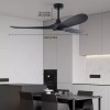 52" Flush Mount Solid Wood Ceiling Fan with Light 3