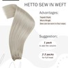 Hetto Blonde Weft Real Hair Extensions, Remy Weft Extensions, Real