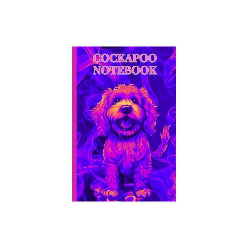 Cockapoo notebook: a cute dog notebook for all ages. Bright