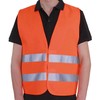 5 x Car Safety Vest Orange Adult One Size EN