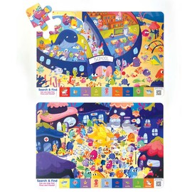 Super Simple Songs Finny The Shark Set of 2 24-Piece Search and Find 24" x 18" Floor Puzzles