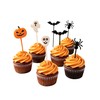 50 PCS Halloween Picks Cupcake Toppers, 2.3 x 0.6 Inch