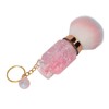 2pcs Loose Powder Brush with Keychain Transparent Handle Synthetic Shed
