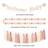 Blush-Pink Rose-Gold Fall Baby-Shower Party-Decorations - 31pcs Welcome Home Banner