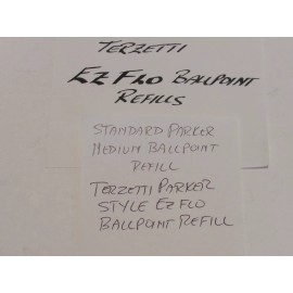 terzetti 10 TERZETTI EzFlo Black Ballpoint refills+pouch-