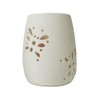 LED Solar Lantern Butterfly Ceramic White with Changing Light Colours