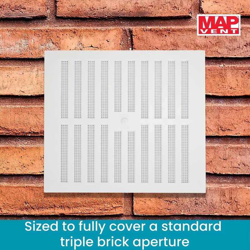 Map Adjustable Air Vent with Flyscreen Cover, for Openings 9"