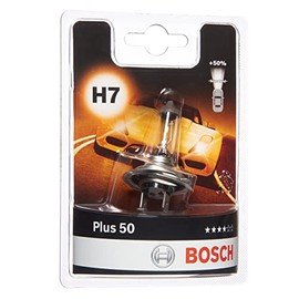 Bosch H7 (477) Plus 50 Headlight Bulb - 12 V 55 W PX26d - 1 Bulb