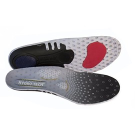 WellBeing Pro Pro11 Hydro-Tech Sports Orthotic Insoles with Dual Layer Impact Shell Absorber and Metatarsal Support System (6-9 UK, Grey)