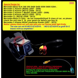 Kalakass HD CCD Reversing Camera Number Plate Parking Aid Night Vision for GLK 300 350 S400 E S C-Class W204 W212