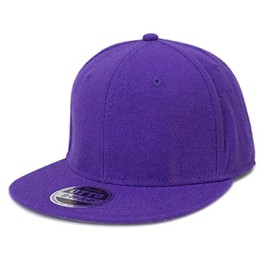 OTTO Otto Wool Blend Baseball Cap, 26 Colors, 125-978, Solid Color Baseball Cap, Snapback, Flat Visor, Professional Style, Hat, Original, Customized Order, Embroidery Compatible, purple