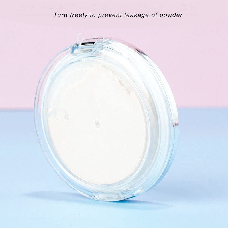 Refillable loose powder box to prevent leakage of travel powder