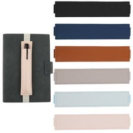 simarro Pack of 6 Pen Holder Notebook, Reusable Pen Holder, Elastic Pen Holder, Leather Elastic Band, Book Strap, Portable Pen Bag with Elastic for Notebook, Planner, Tablets