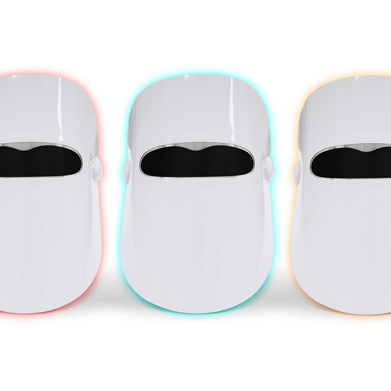 QUIRUMED LED Face Mask with Blue, Red and Orange Light,