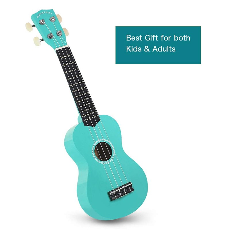 POMAIKAI Soprano Ukulele Starter Wood Ukele Hawaiian Guitar Ukelele 21"