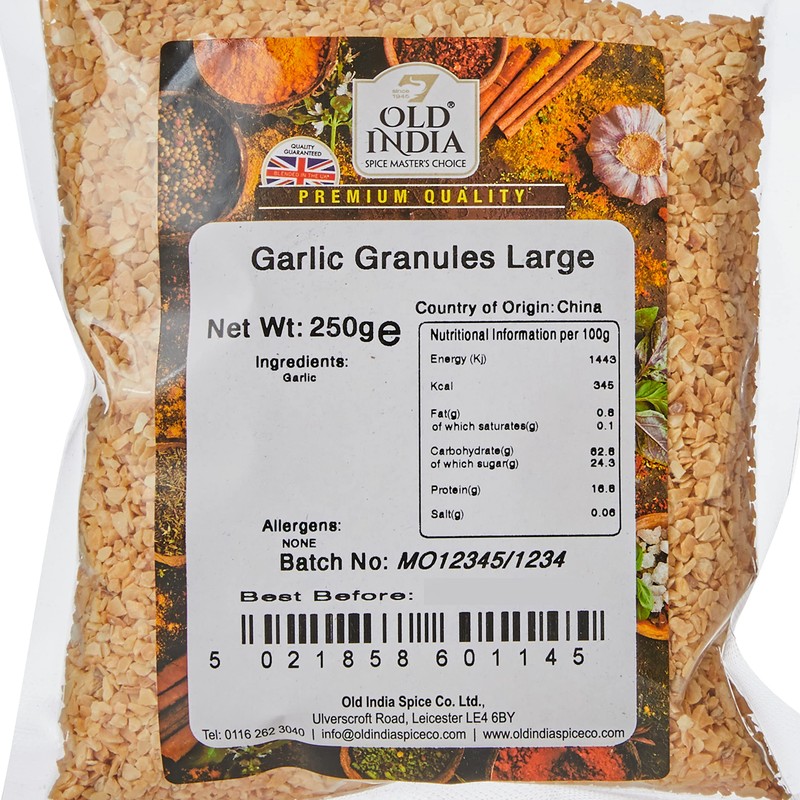 Old India Garlic Granules Large 250g