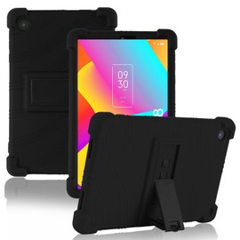 ATOOZ for TCL Tab 8 LE Case Kids 8.0 Inch (9137W/9132X),Soft Silicone with Adjustable PC Stand TCL Tab 8 Wifi/8V/8 Plus Case (Black)