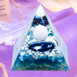 Crystal Pyramid,Zodiac Capricorn Orgone Pyramid, Healing Crystal, Postive Energy Crystal Healing for Yoga, Meditation, Stress Reduce (Capricorn B)