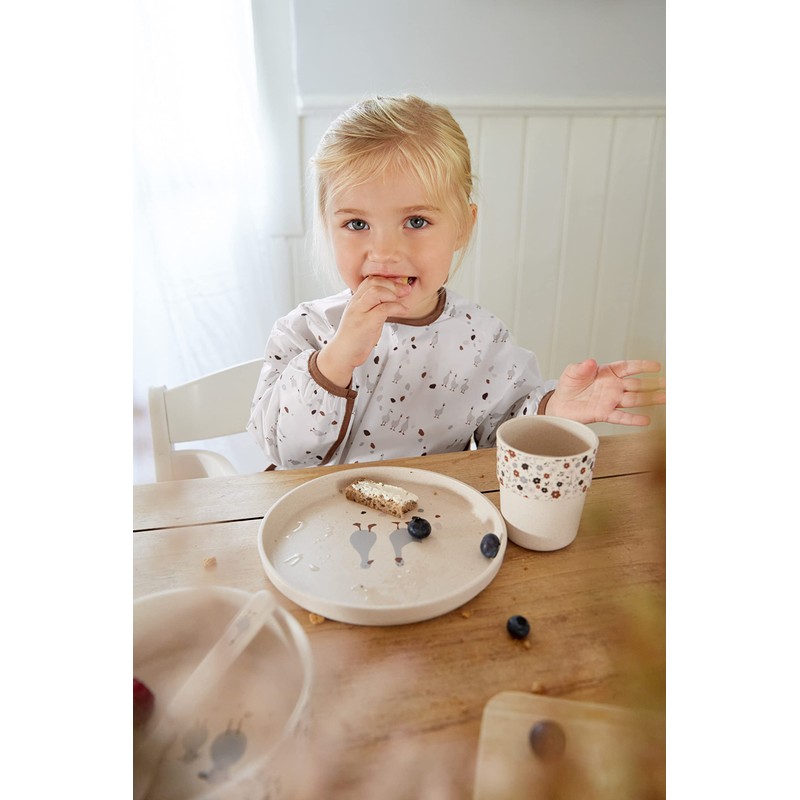 LÄSSIG Baby Langarmlätzchen Set 2 Stk. zum Binden Auffangschutz/Long Sleeve