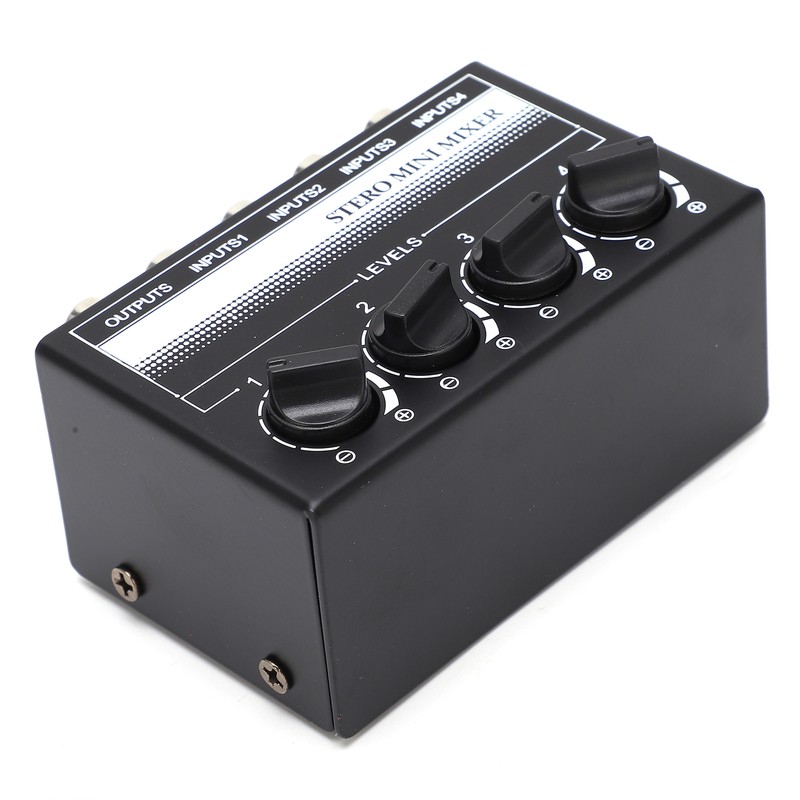 Stereo Mini Mixer Passive Audio Signal Controller 4 Channel Hub