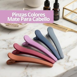 6 Pinzas Sujetar Cabello Peinado Corte Pelo Clips Estilista Broches Cabello Mujer Clip para Estetica Pinzas Antideslizante