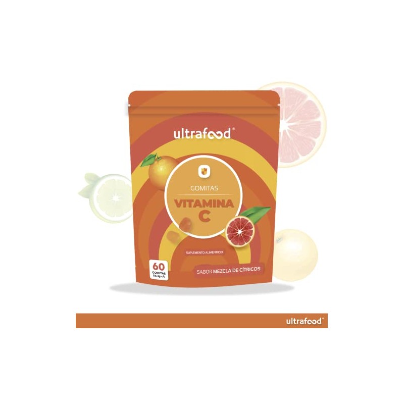 Gomitas Vitamina Betaglucano Gluconato Zinc Suplementos 100 Naturales Sabor Cítricos