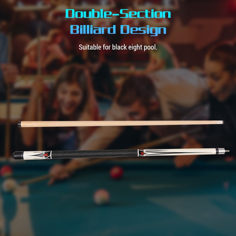 Pool Sticks 147cm / 57.9in Maple Fancy Nine-Ball Cue Double-Section Billiard