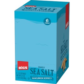 BIGS Simply Sea Salt Jumbo Sunflower Kernels, 3.5-oz. Bag 6-Count