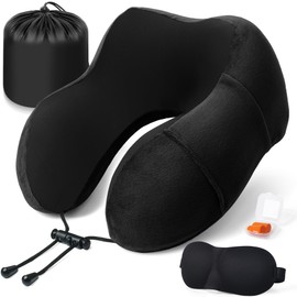 Zepphi Aeroplane Neck Pillow (Black)