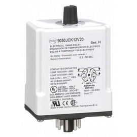 Time Delay Rlay, 120VAC, 10A, DPDT, 0.3 sec., Mfr: 9050JCK12V20-A
