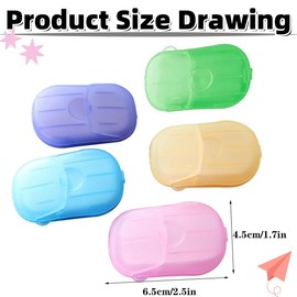 KLHCDUO 10PCS Boxes (200 Sheets) of Soap Paper, Mini Colored Soap Paper, Portable Soap with Box, For Outdoor, Camping, Hiking, Traveling