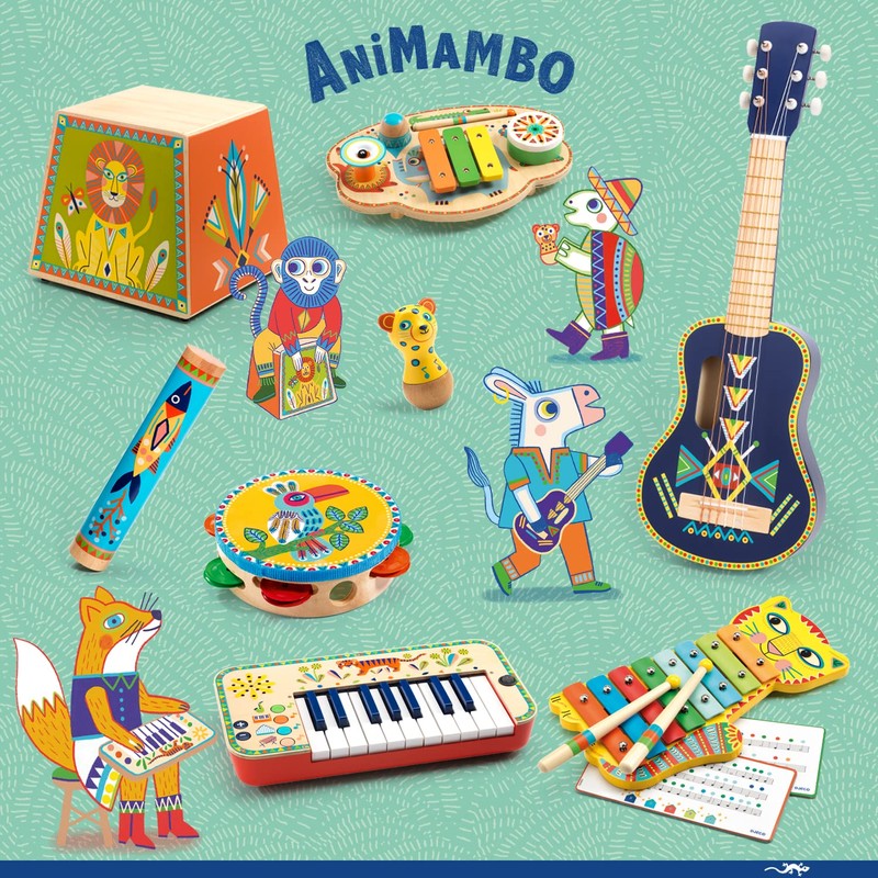 Djeco Animambo Metallophone Xylophone Musical Toy