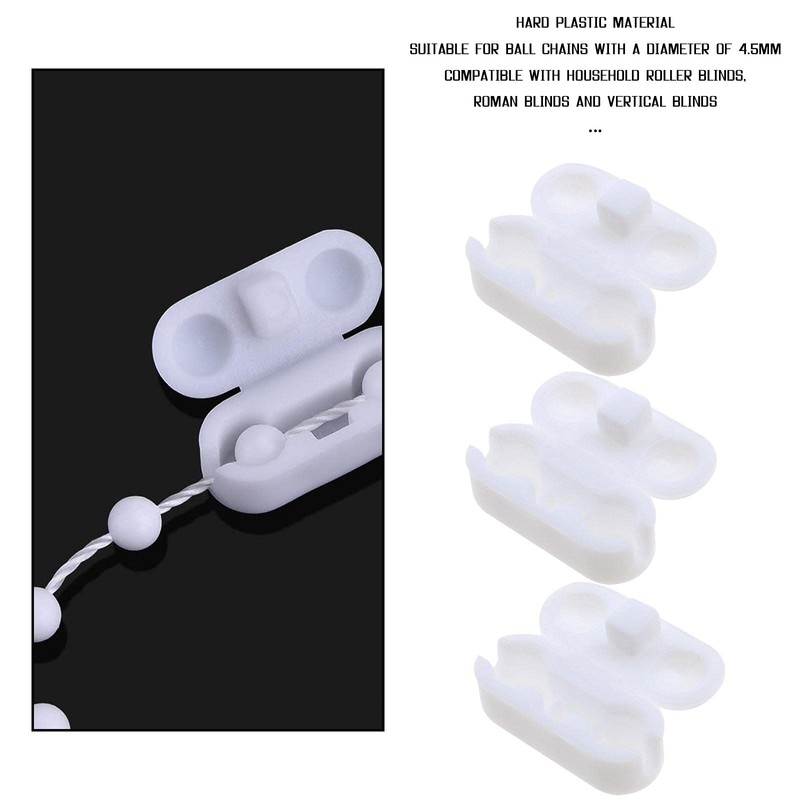 EMSea 60Pcs Replacement Vertical Roman Roller Blind Ball Chain Cord