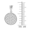 Dainty 925 Sterling Silver Flower Of Life Sacred Geometry Charm
