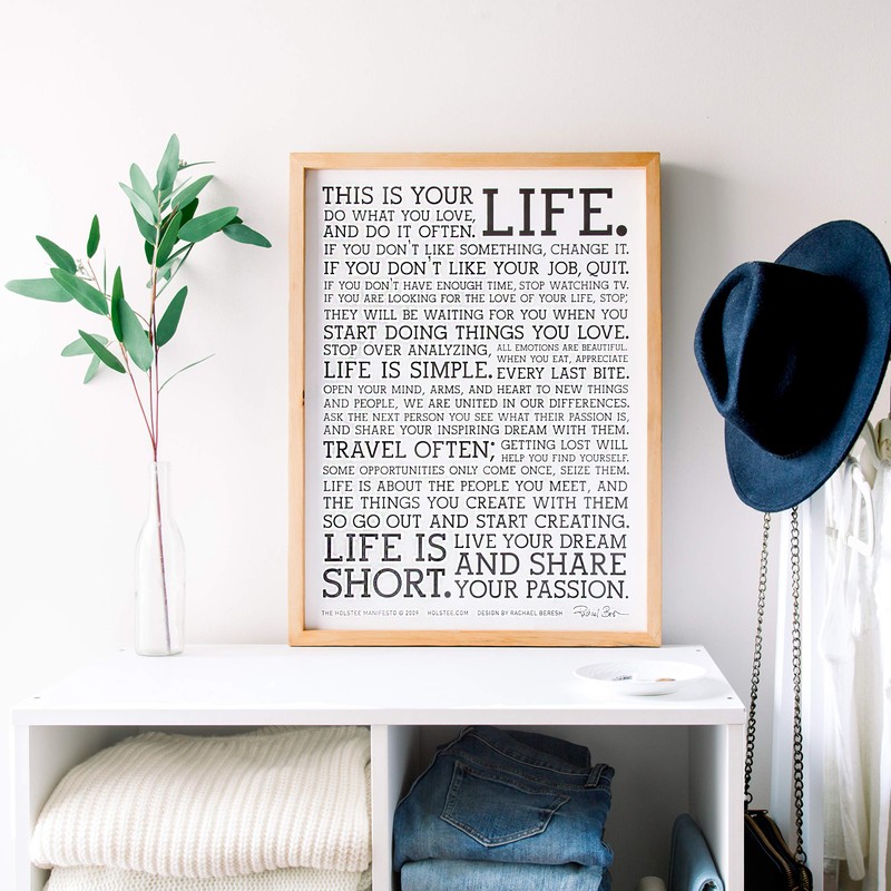 Holstee Manifesto Poster - The Original This is Your Life