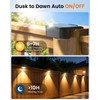JOFIOS Fence Lights Solar Powered 12 Pack, 3000/4000/6000K 3 Modes,